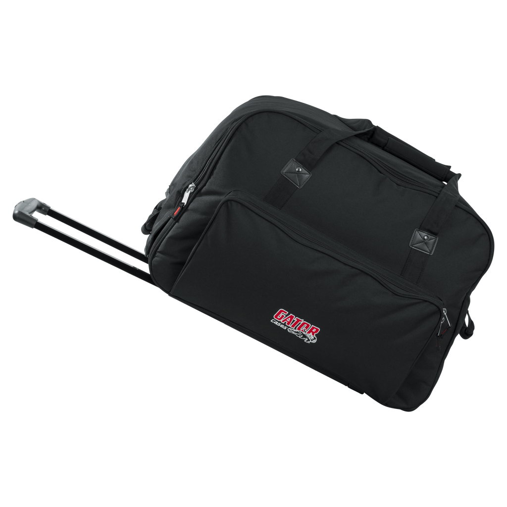 Rolling speaker bag for small format 12" speakers