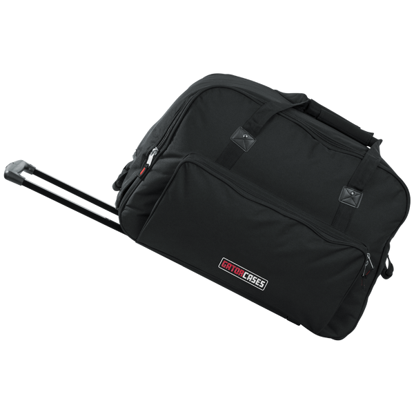 Rolling speaker bag for small format 12" speakers