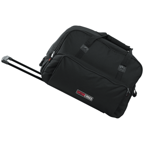 Rolling speaker bag for small format 12" speakers