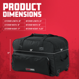 Rolling speaker bag for small format 12" speakers