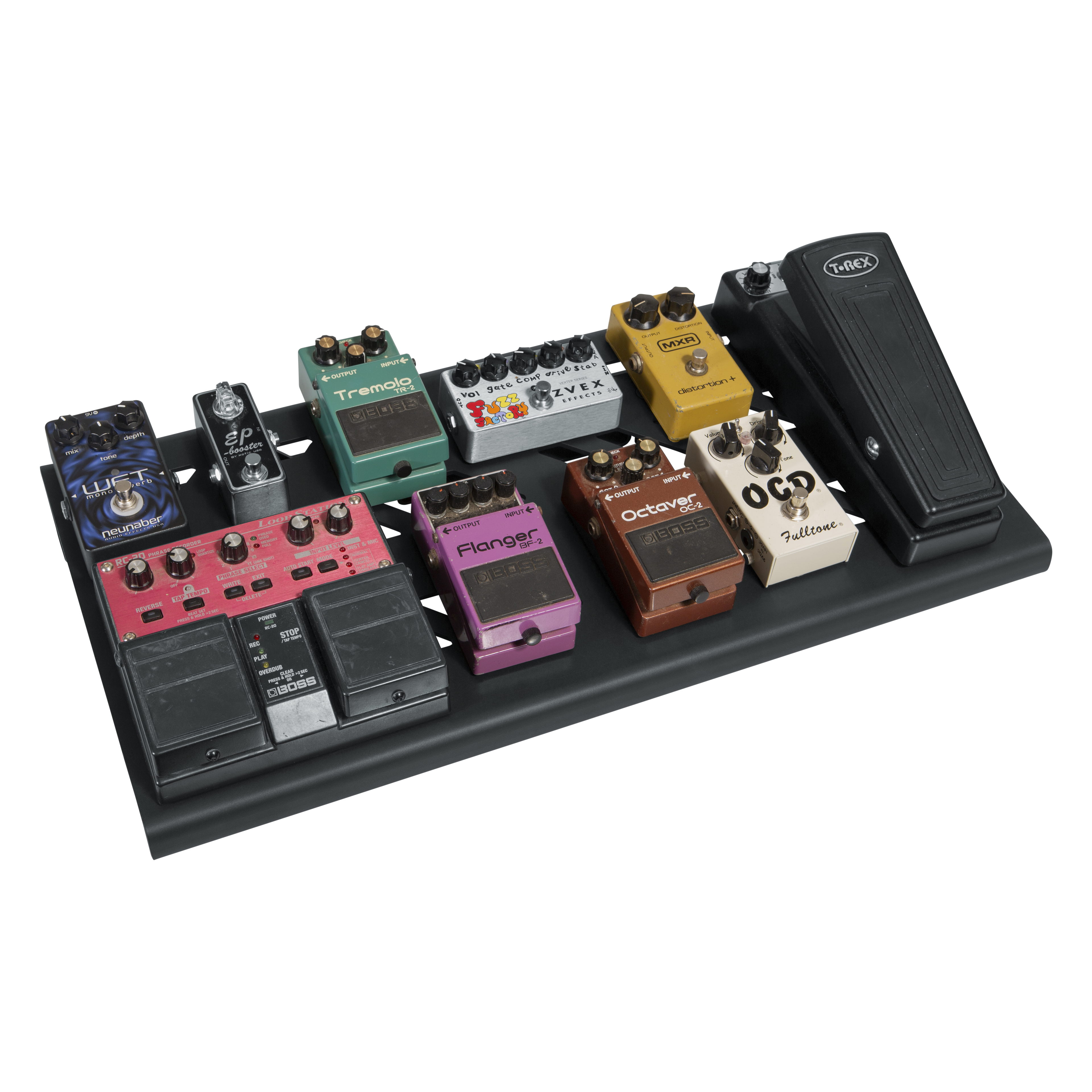 Black Aluminum Pedal Board; Large w/ Carry Bag