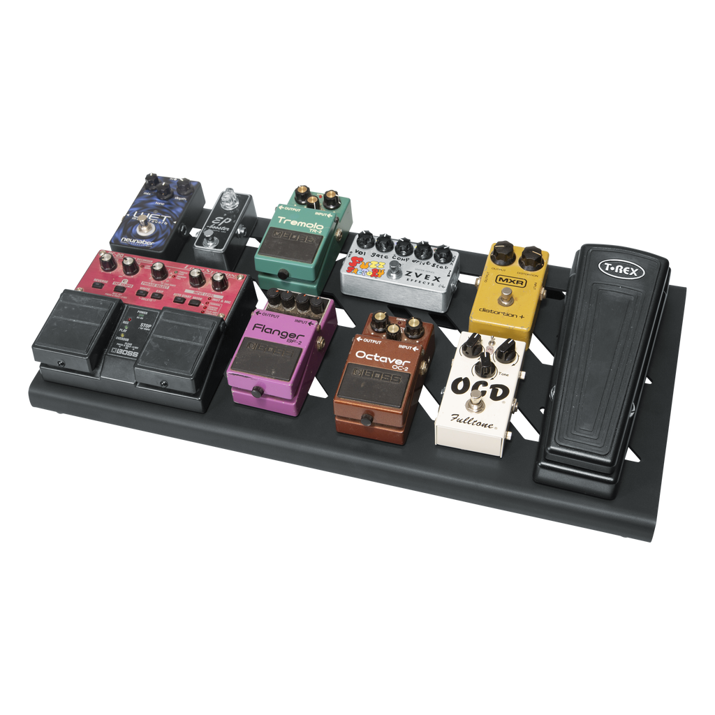 Black Aluminum Pedal Board; Large w/ Carry Bag