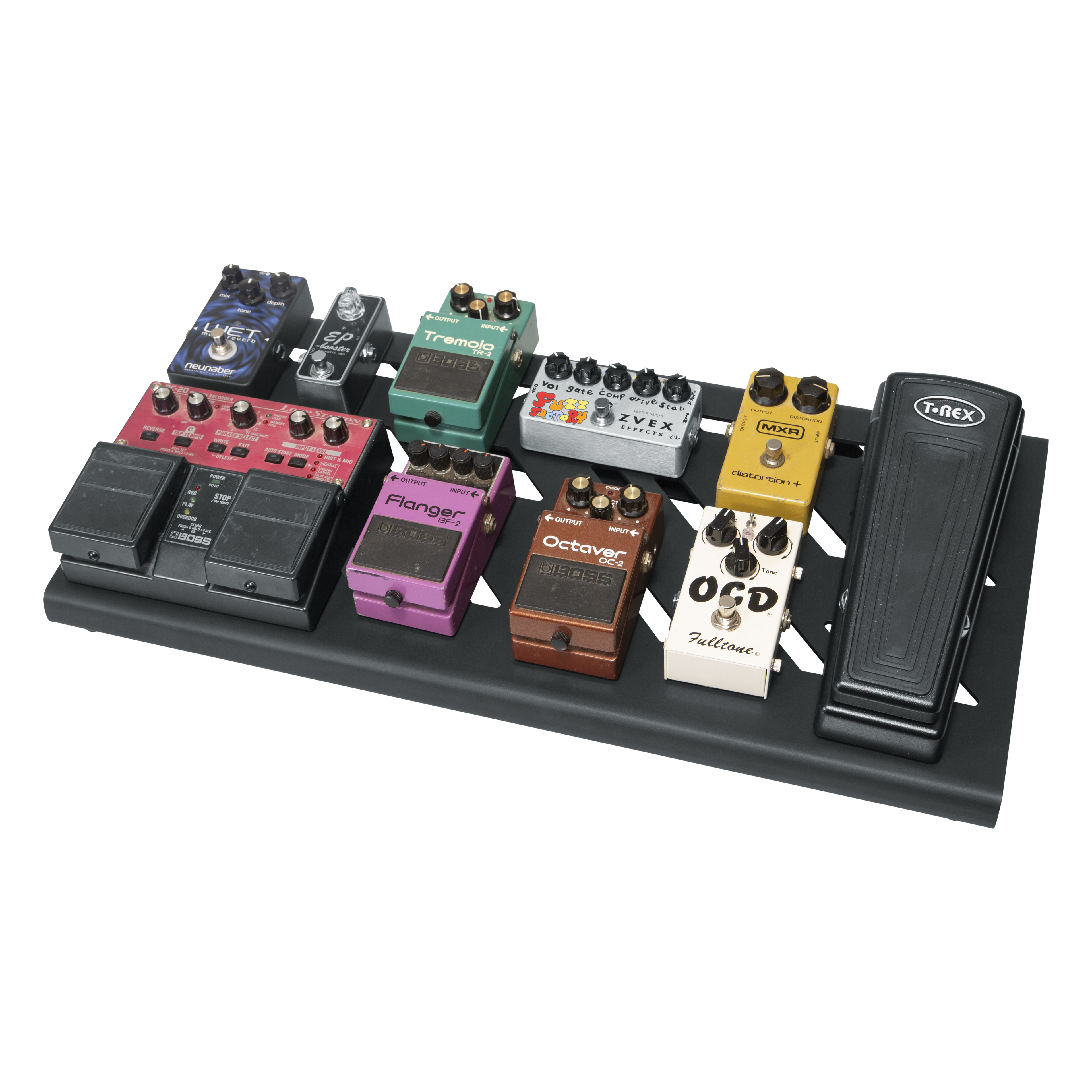 Black Aluminum Pedal Board; Large w/ Carry Bag