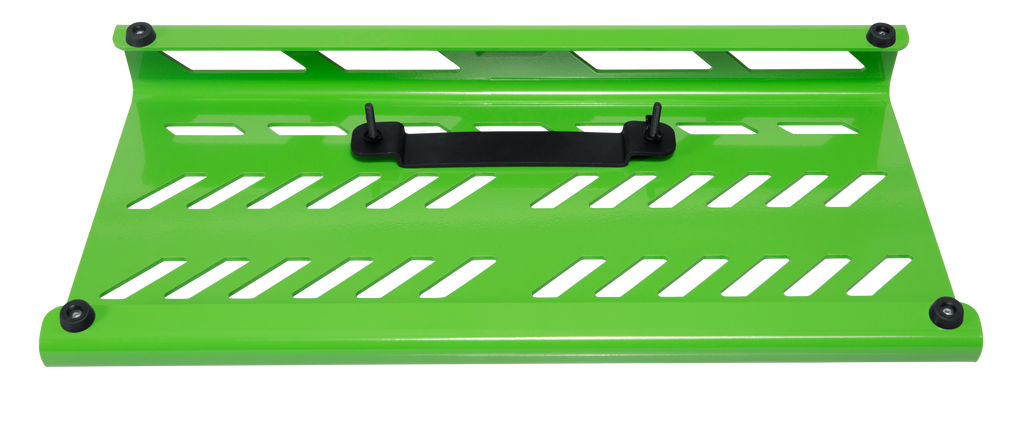 Green Aluminum Pedal Board; Large w/ Carry Bag