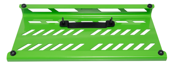 Green Aluminum Pedal Board; Large w/ Carry Bag
