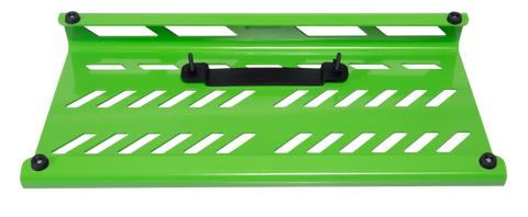 Green Aluminum Pedal Board; Large w/ Carry Bag