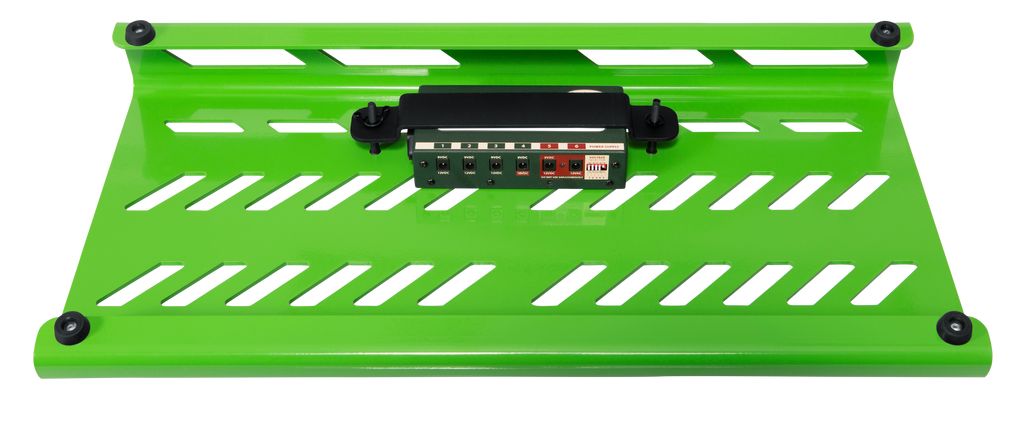 Green Aluminum Pedal Board; Large w/ Carry Bag