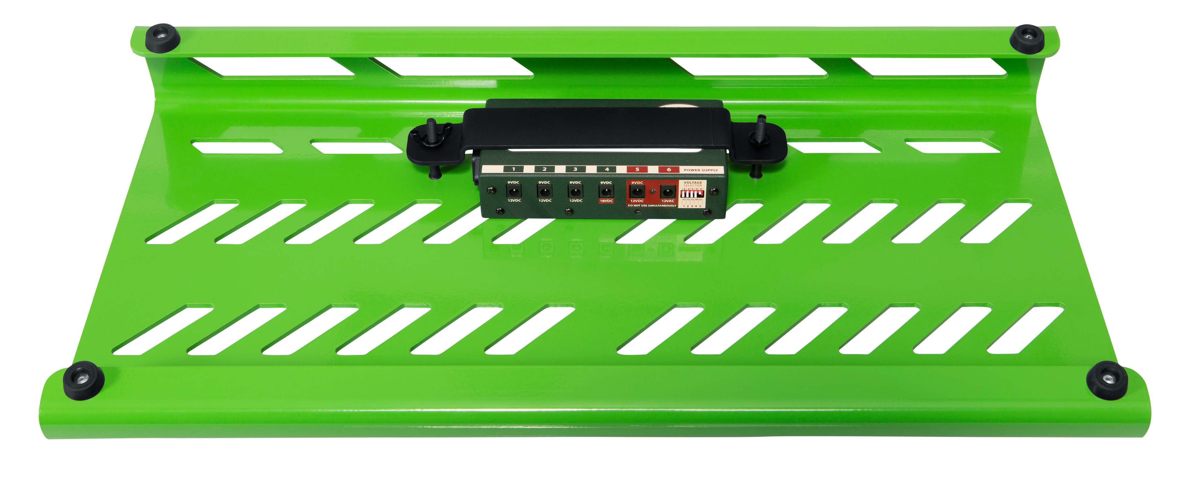 Green Aluminum Pedal Board; Large w/ Carry Bag