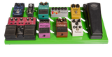 Green Aluminum Pedal Board; Large w/ Carry Bag