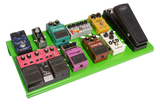 Green Aluminum Pedal Board; Large w/ Carry Bag