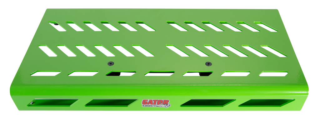 Green Aluminum Pedal Board; Large w/ Carry Bag