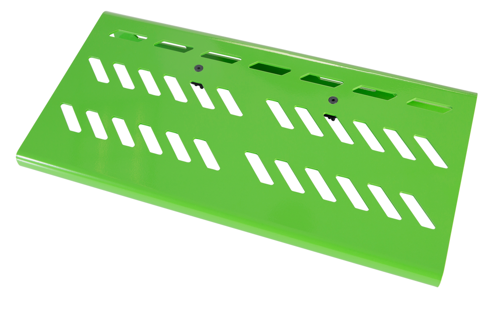 Green Aluminum Pedal Board; Large w/ Carry Bag