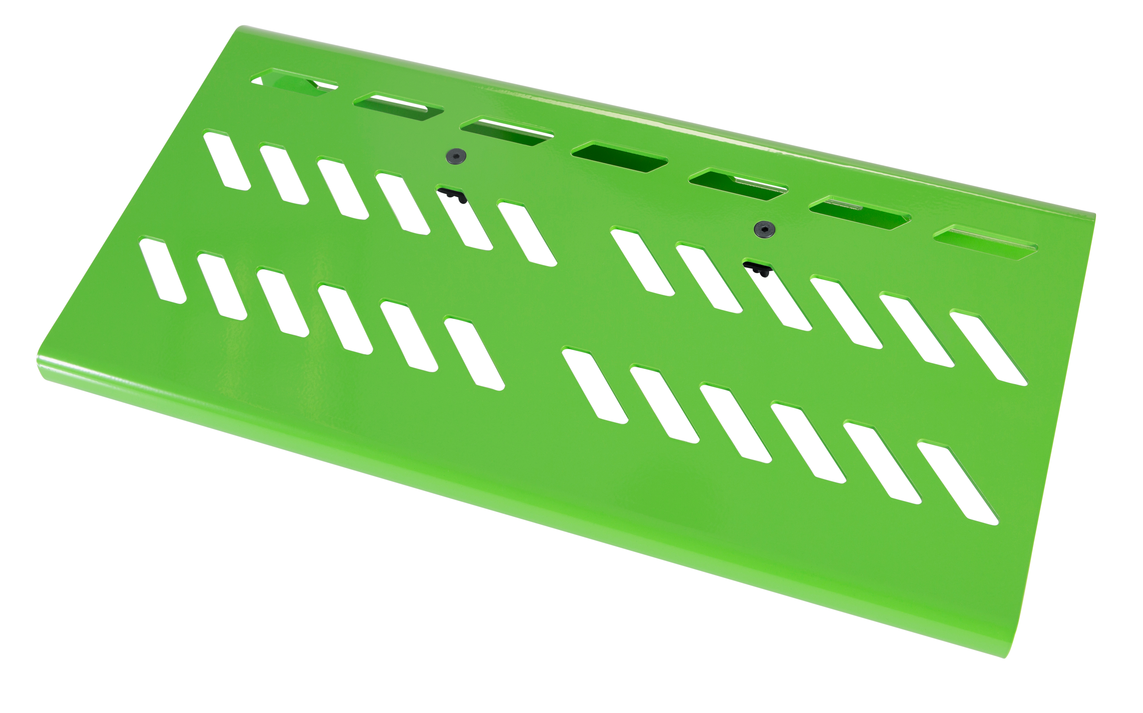 Green Aluminum Pedal Board; Large w/ Carry Bag