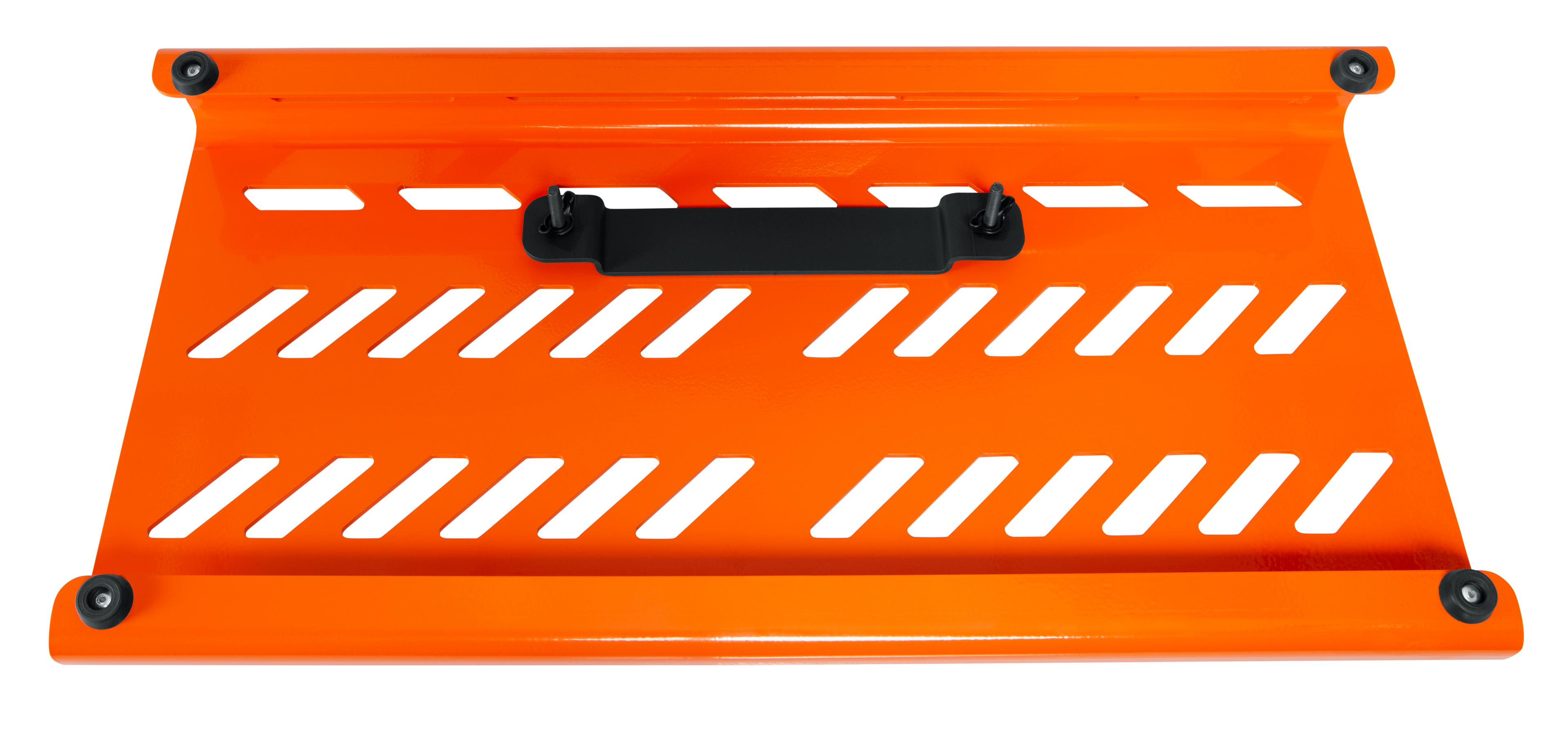 Orange Aluminum Pedal Board; Large w/ Carry Bag