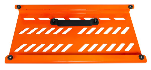 Orange Aluminum Pedal Board; Large w/ Carry Bag