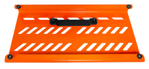 Orange Aluminum Pedal Board; Large w/ Carry Bag