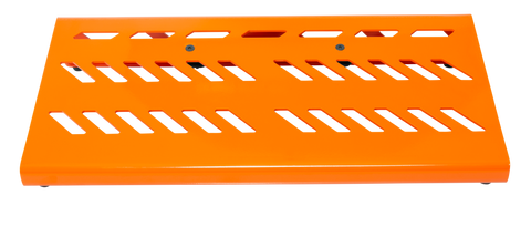 Orange Aluminum Pedal Board; Large w/ Carry Bag