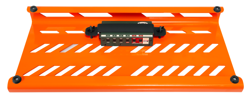 Orange Aluminum Pedal Board; Large w/ Carry Bag