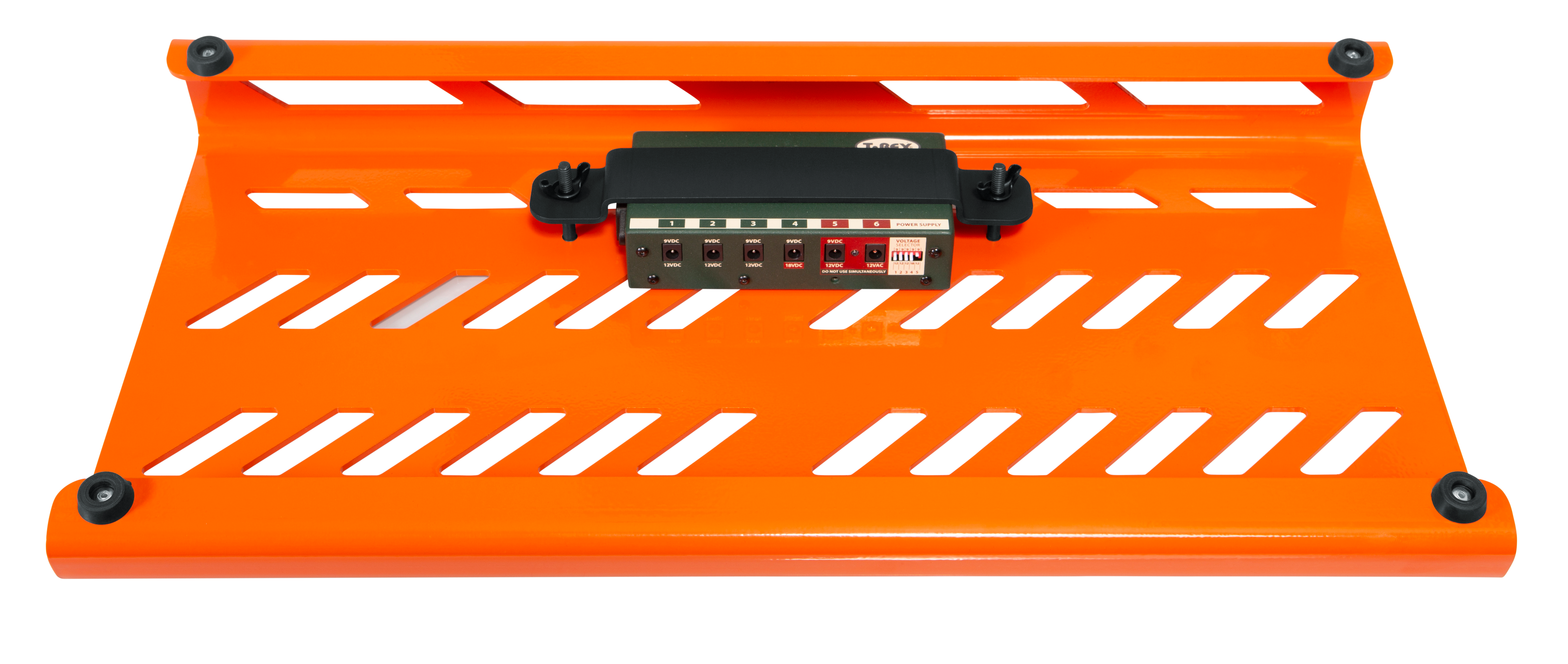 Orange Aluminum Pedal Board; Large w/ Carry Bag