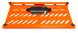 Orange Aluminum Pedal Board; Large w/ Carry Bag