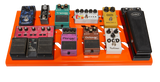 Orange Aluminum Pedal Board; Large w/ Carry Bag