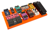 Orange Aluminum Pedal Board; Large w/ Carry Bag