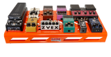 Orange Aluminum Pedal Board; Large w/ Carry Bag