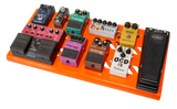 Orange Aluminum Pedal Board; Large w/ Carry Bag