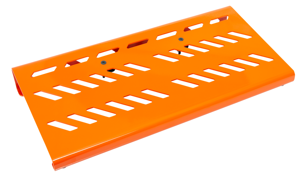 Orange Aluminum Pedal Board; Large w/ Carry Bag