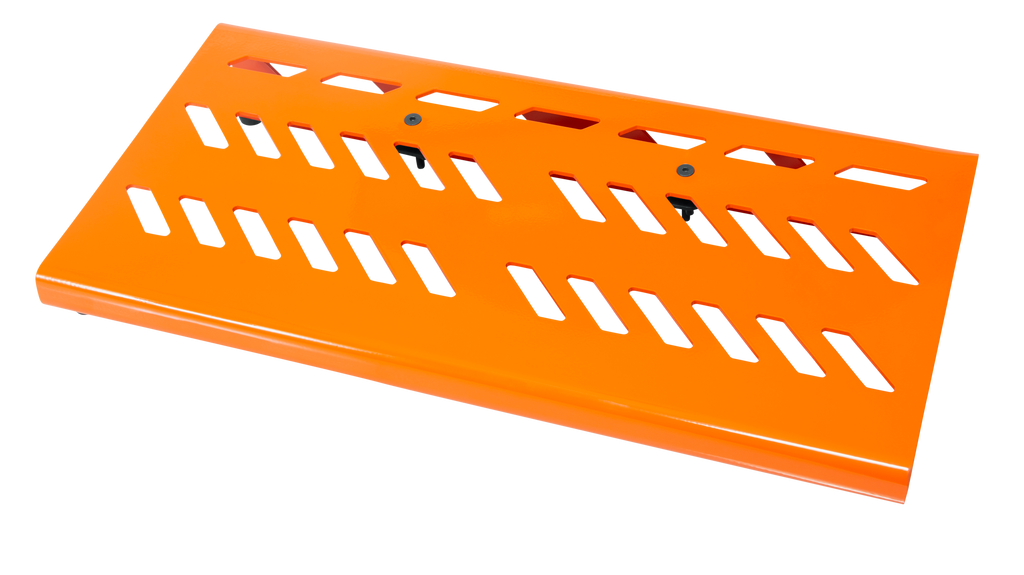 Orange Aluminum Pedal Board; Large w/ Carry Bag
