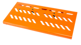 Orange Aluminum Pedal Board; Large w/ Carry Bag