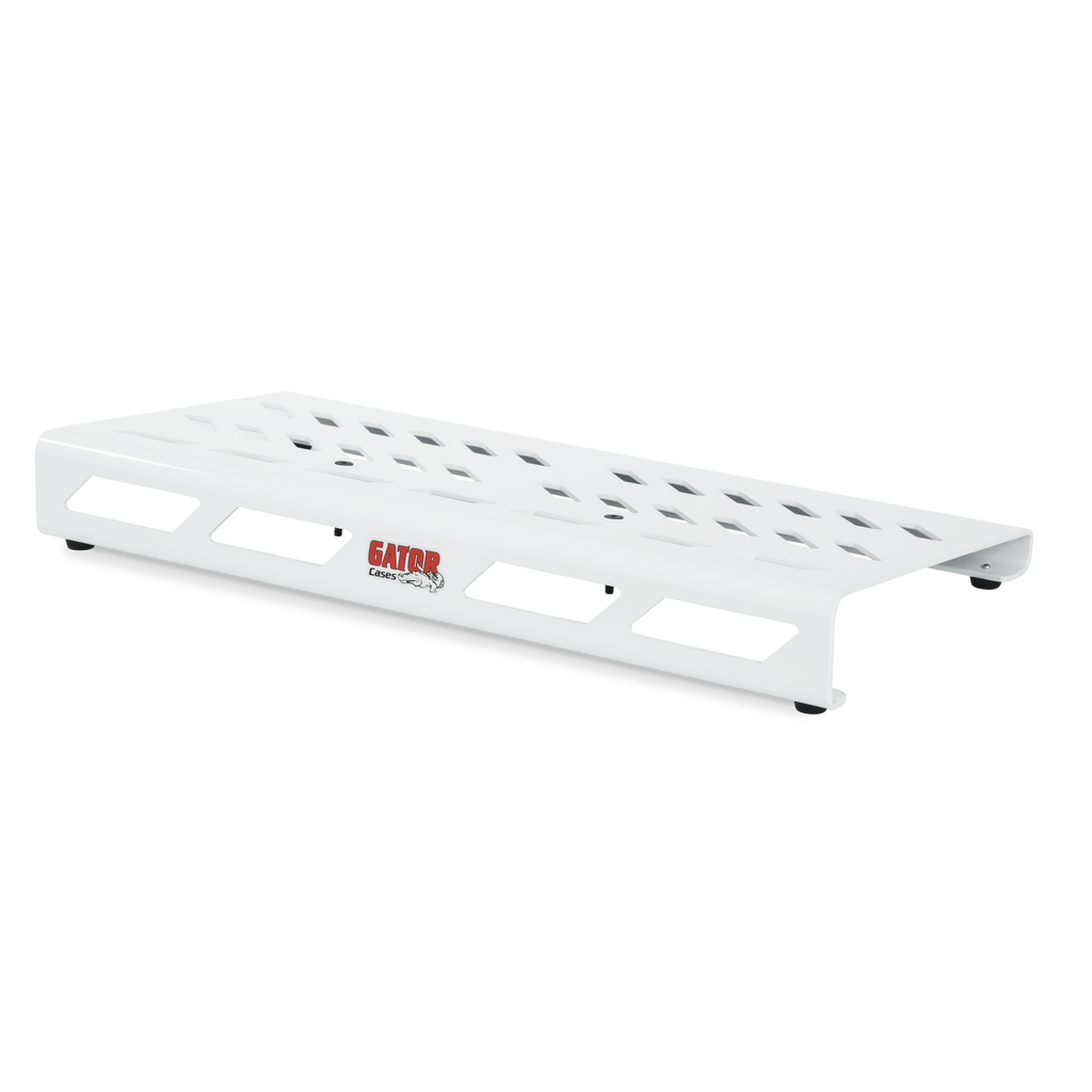 White Aluminum Pedal Board; Large w/ Carry Bag