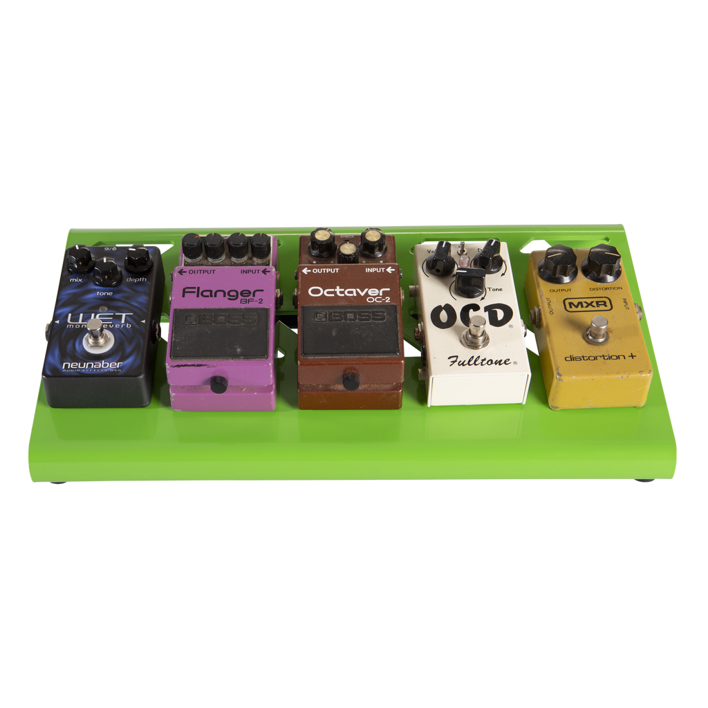 Green Aluminum Pedal Board; Small w/ Carry Bag