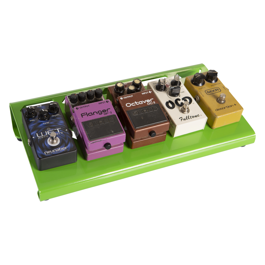 Green Aluminum Pedal Board; Small w/ Carry Bag