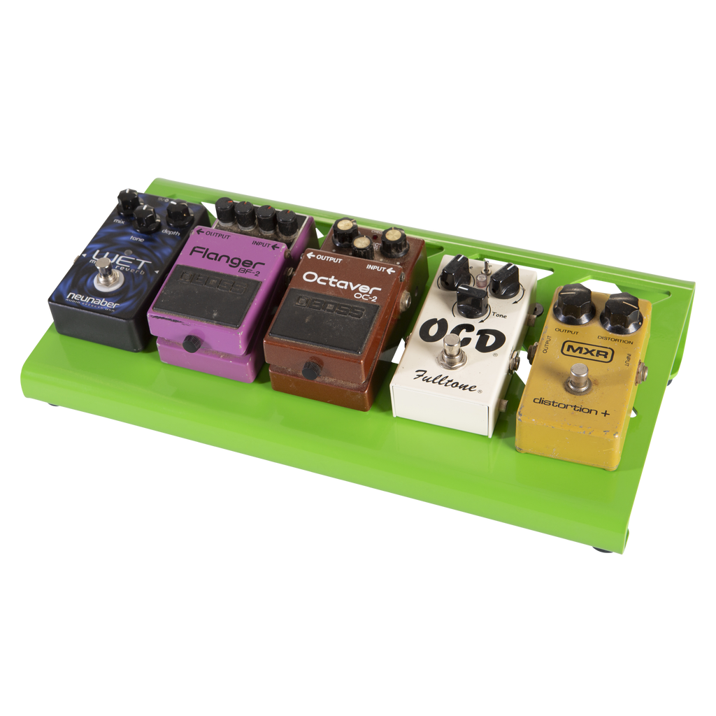 Green Aluminum Pedal Board; Small w/ Carry Bag