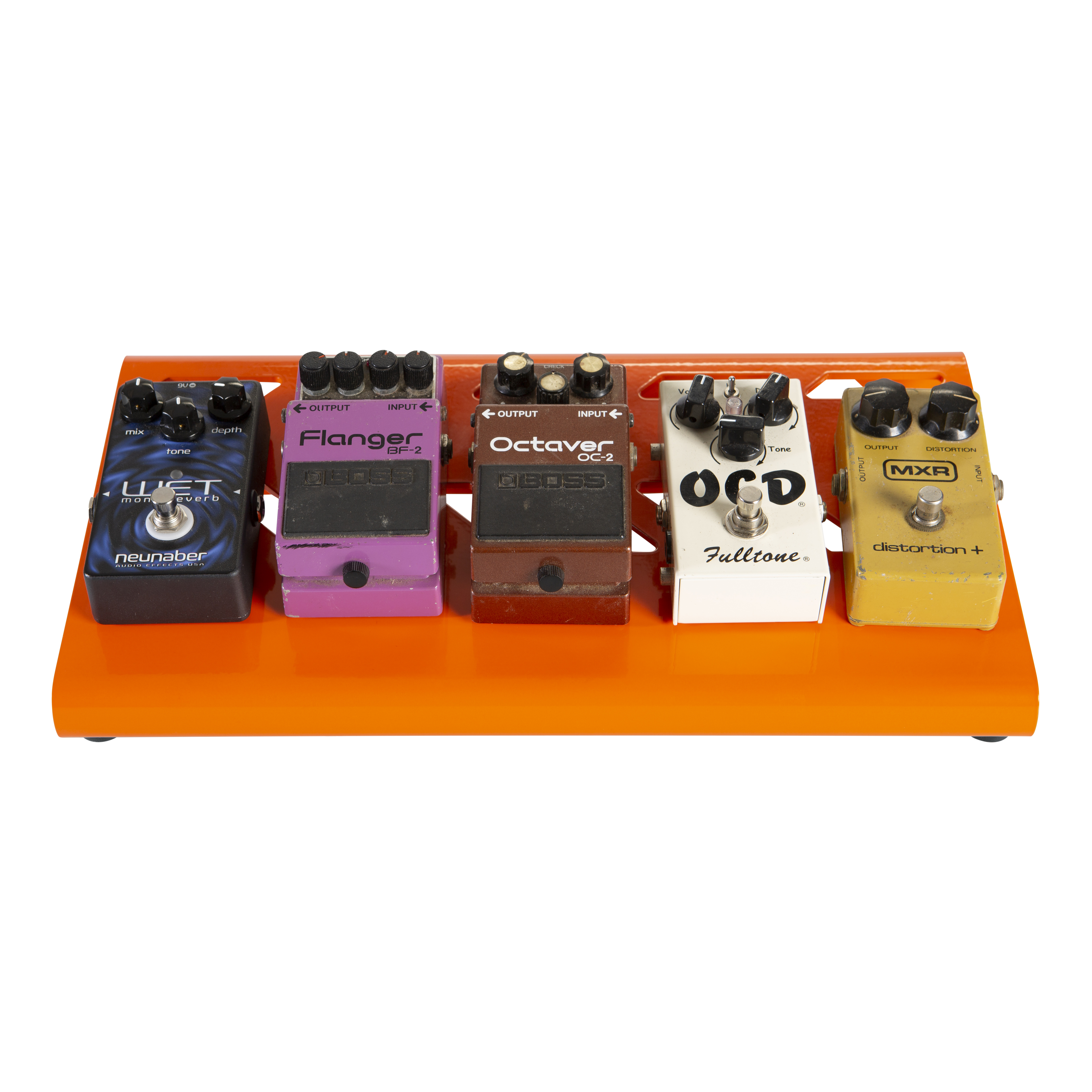 Orange Aluminum Pedal Board; Small w/ Carry Bag