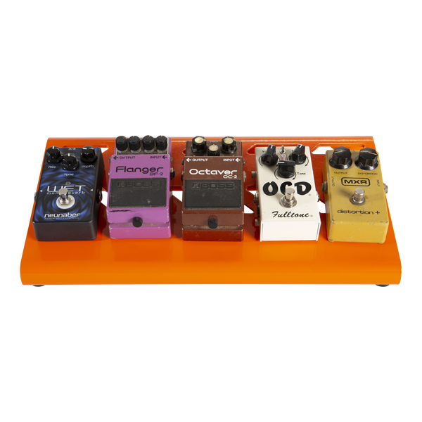 Orange Aluminum Pedal Board; Small w/ Carry Bag