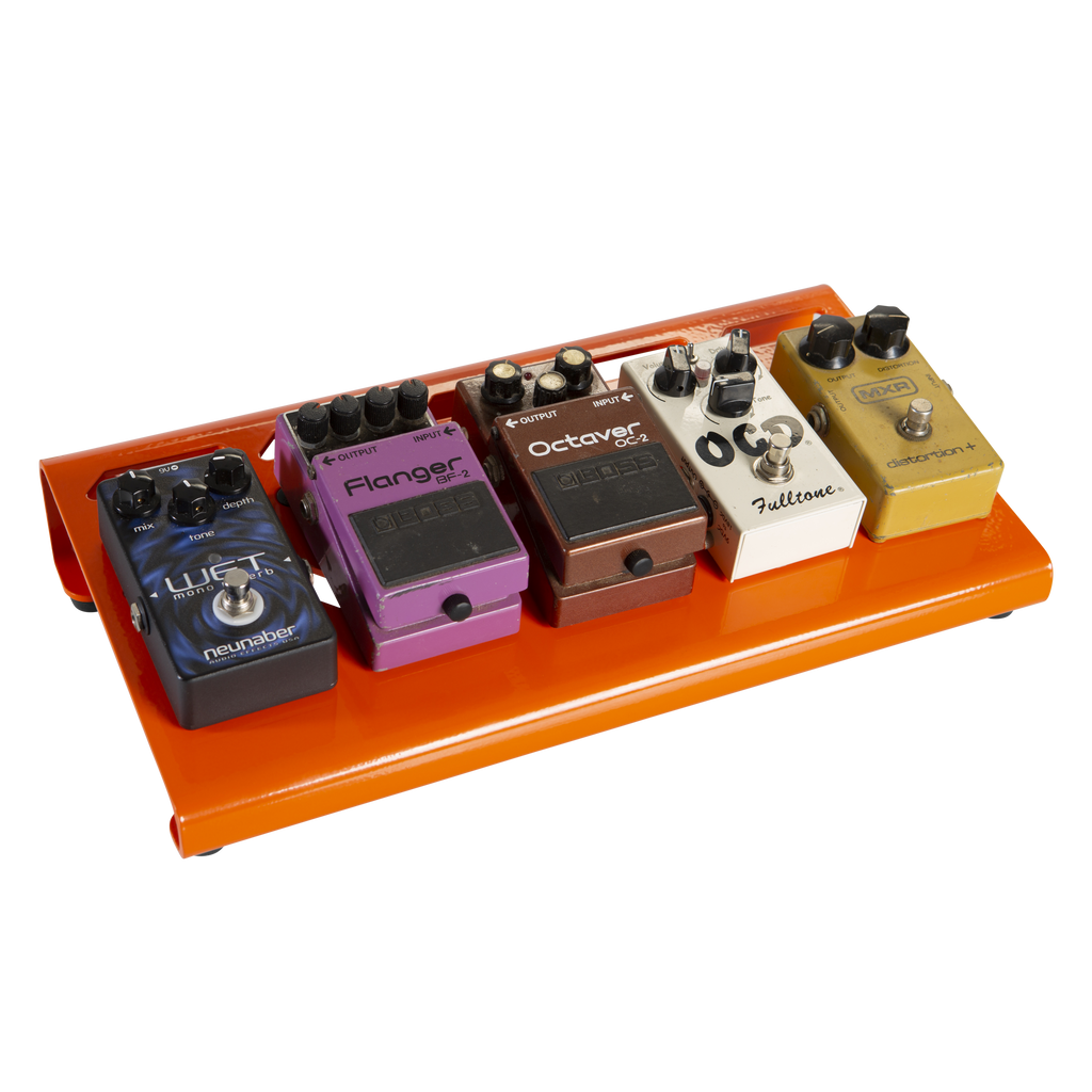 Orange Aluminum Pedal Board; Small w/ Carry Bag