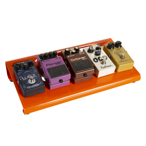 Orange Aluminum Pedal Board; Small w/ Carry Bag