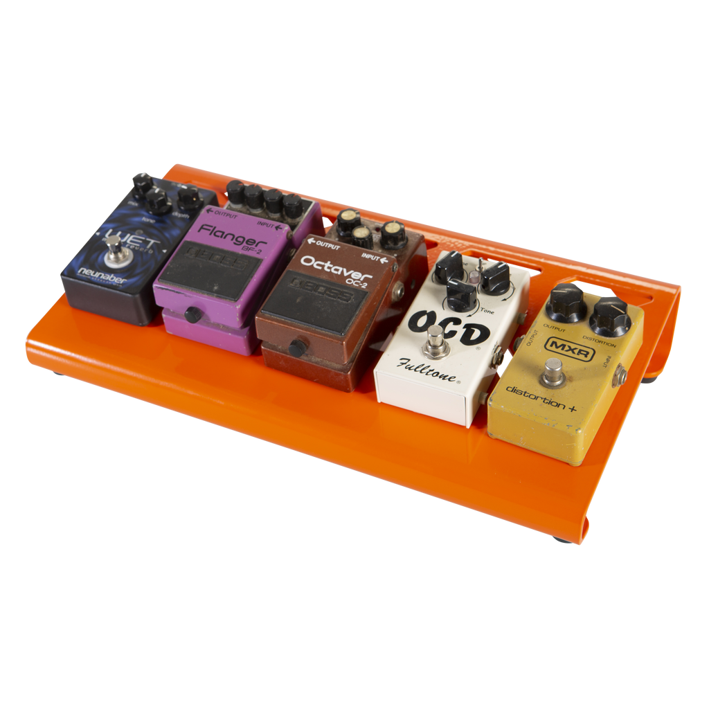 Orange Aluminum Pedal Board; Small w/ Carry Bag