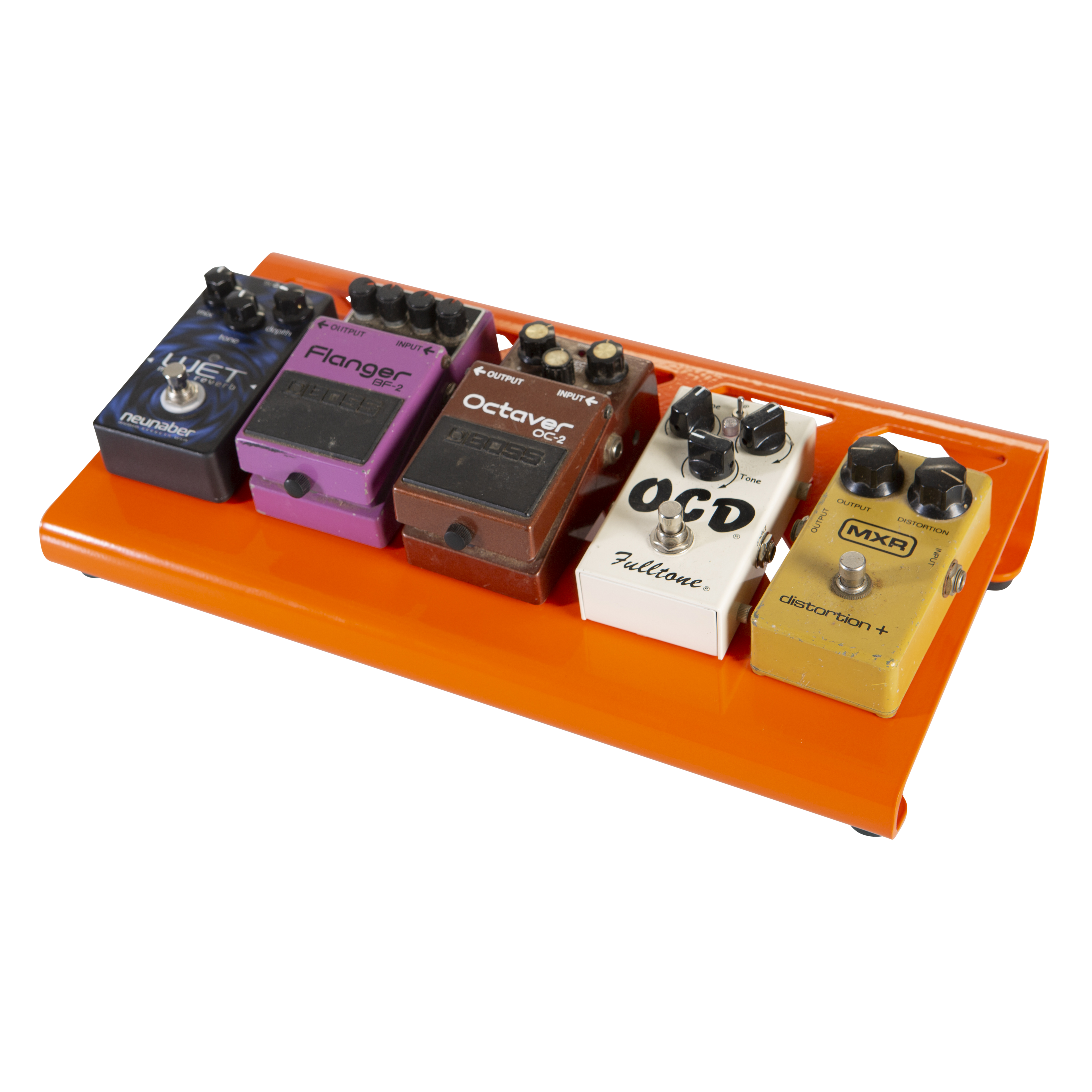 Orange Aluminum Pedal Board; Small w/ Carry Bag