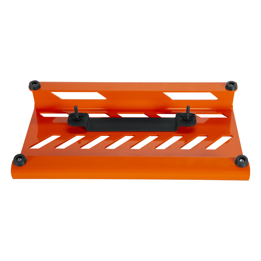 Orange Aluminum Pedal Board; Small w/ Carry Bag