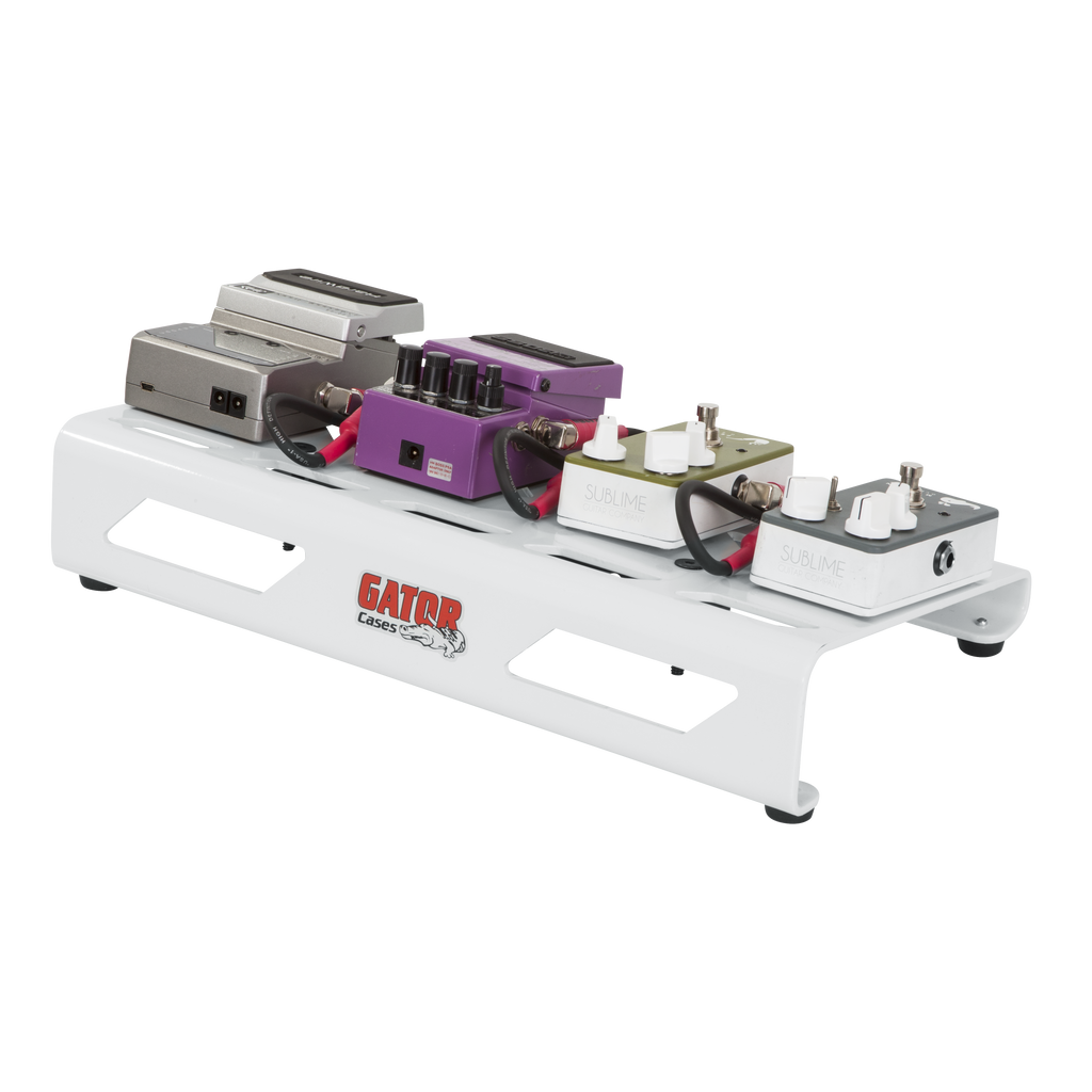 White Aluminum Pedal Board; Small w/ Carry Bag