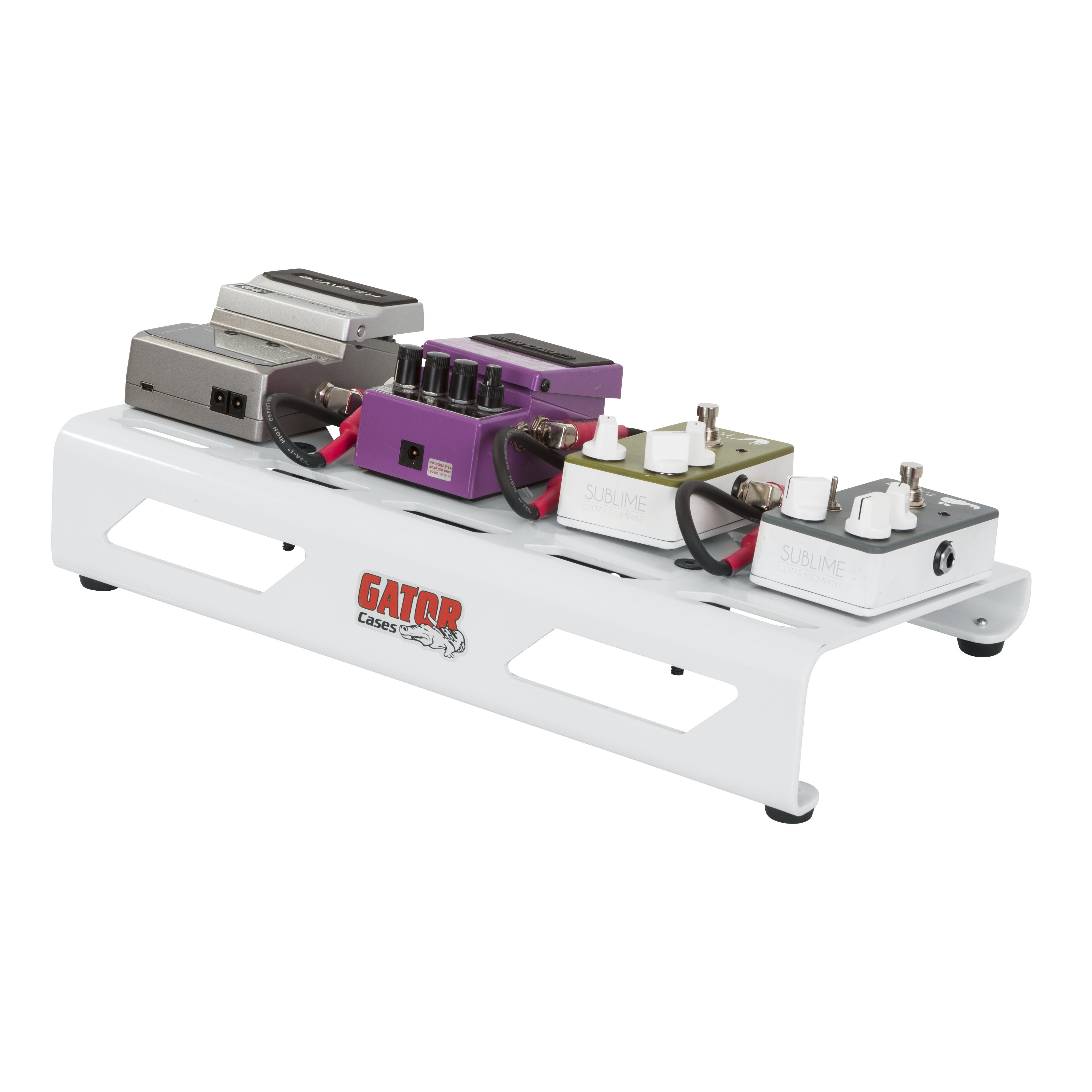 White Aluminum Pedal Board; Small w/ Carry Bag
