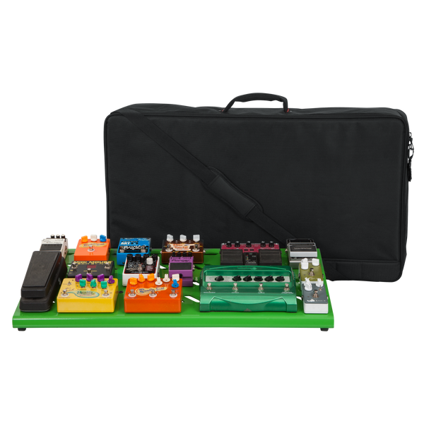Green Aluminum Pedal Board; XL w/ Carry Bag