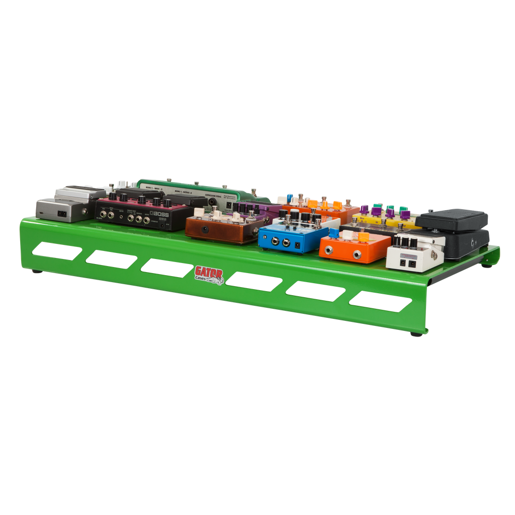 Green Aluminum Pedal Board; XL w/ Carry Bag