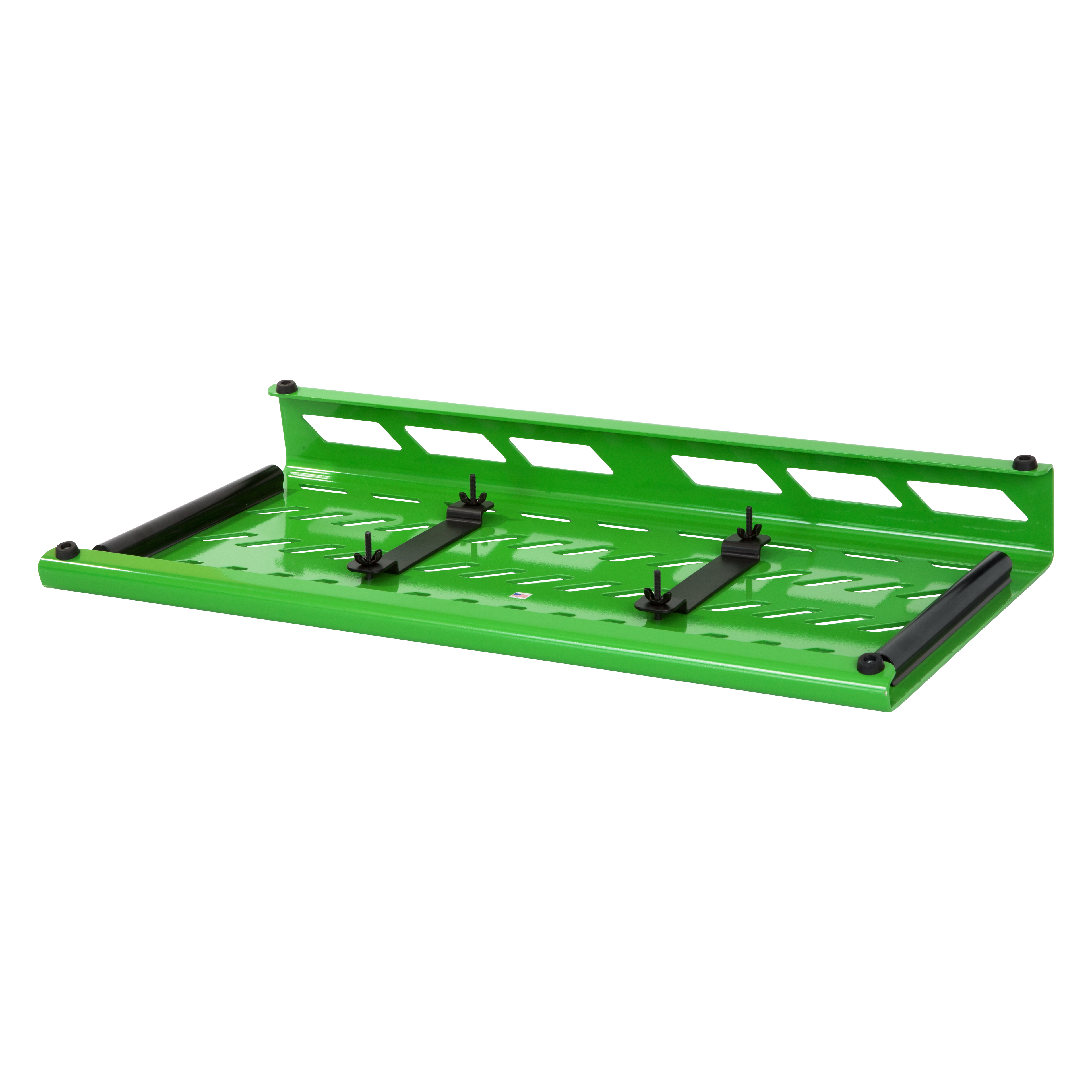 Green Aluminum Pedal Board; XL w/ Carry Bag