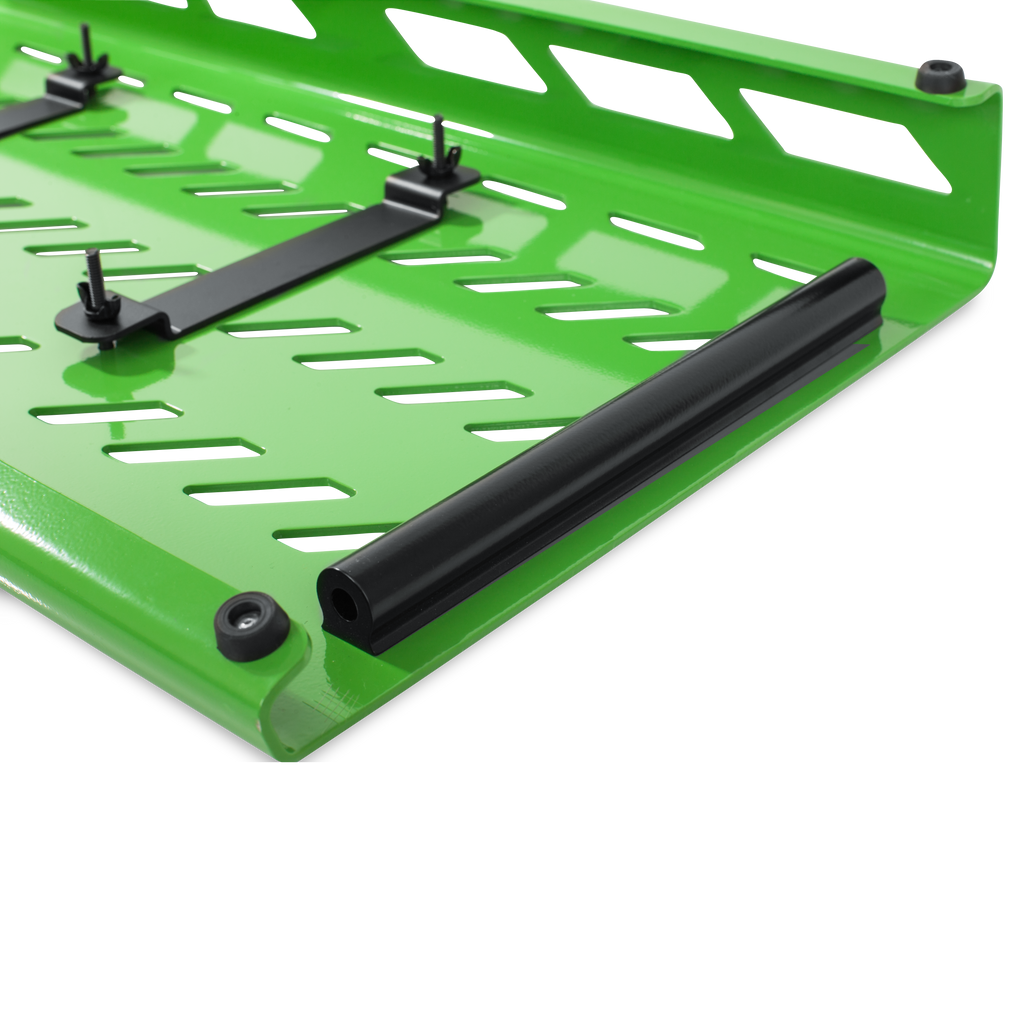 Green Aluminum Pedal Board; XL w/ Carry Bag