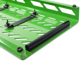 Green Aluminum Pedal Board; XL w/ Carry Bag