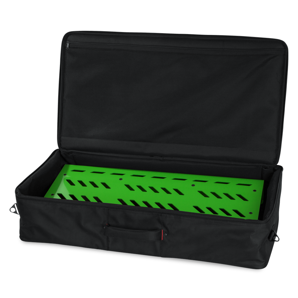 Green Aluminum Pedal Board; XL w/ Carry Bag